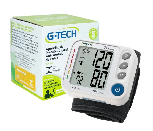 Aparelho de Pressão Digital Automático de Pulso - G-Tech