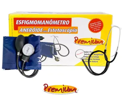Kit Esfigmomanômetro Aparelho De Pressão + Estetoscópio Premium