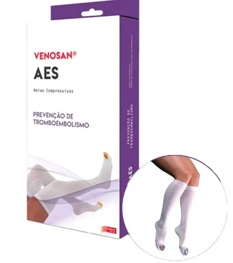 Meia Venosan Anti Trombo BRANCO 18 mmHG AES ESTÉRIL 3/4 - 7/8 - par