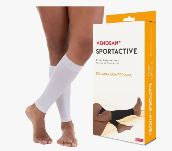 Meia Polaina Sportactive Compressão 20-30 Branca Venosan