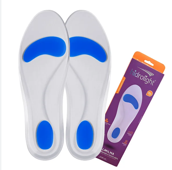 Palmilha Ortopédica De Silicone Super Confortável Arco Brando Sem dor Esporão Fascite - Hidrolight