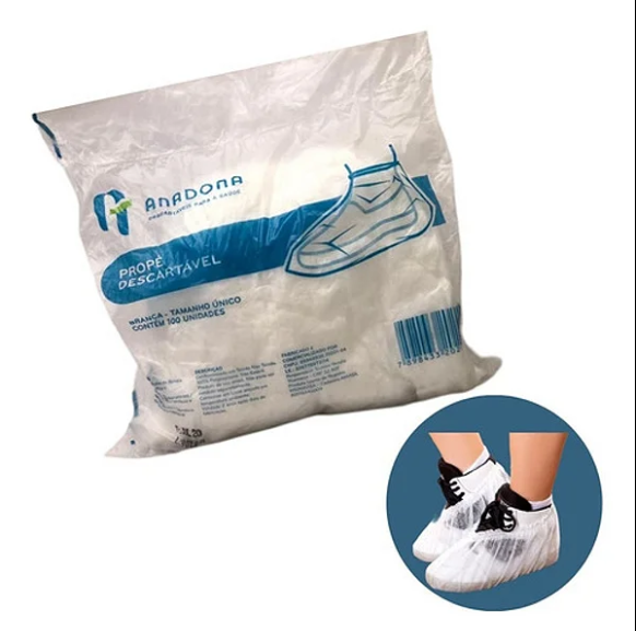 Sapatilha Propé Descartável Branco Soft 100un - Anadona